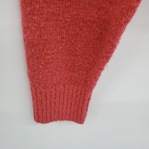 Maurices Button Front Cropped Cardigan Sweater Size XL Pink Long Sleeve Collared - Picture 7 of 14